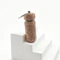 Rhinestone Bling Sub-Bottle Keychain Pendant Sparkly Mini Perfume Bottle Bag Hanging Charm - Khaki
