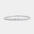Bracelet tennis dégradé en argent S925 avec diamants de laboratoire. Vue de détail. - Bracelet Tennis Dégradé (2.95CT) / 6,5 Pouces