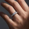 Silver Diamond Eternity Band Ring S925 Sterling Silver D Color Lab Grown Diamond Ring - US6# / Lab-Grown Diamond (2.8mm/1.98CT)(RG026072)