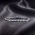S925 sterling silver lab-grown diamond tennis bracelet for women, sparkling zirconia chic jewelry. - 7" / Tennis Bracelet (BR026156) / 5.65ct / D Color Lab Diamond (3.2mm)