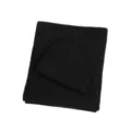 Ensemble bonnet et écharpe en tricot noir classique, kit d'accessoires en laine d'hiver chaud. - Ensemble / Noir