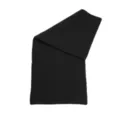 Écharpe en tricot noir uni, cache-cou chaud et élégant pour hommes et femmes en hiver. - Foulard / Noir