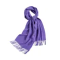 Écharpe d'hiver unie en imitation cachemire avec franges élégantes, variante violette. - 200X65+10CM / Lavande