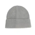 Bonnet en tricot côtelé gris bonnet d'hiver couleur unie chaud décontracté pour hommes - Chapeau / Vert Grisâtre