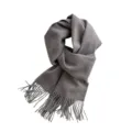 Écharpe d'hiver grise unie avec franges, châle doux toucher cachemire, accessoire chaud. - 200X65+10CM / Gris Moyen