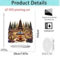 2D acrylic Christmas amusement park desktop ornament with base, waterproof and durable decor. - Style 5