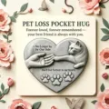 Pet Loss Memorial Pocket Hug Cat Heart Plaque Keepsake Bereavement Sympathy Gift Card - Card 7*9 Heart 5*4.5 / Pet Memorial Cat Style (6)
