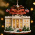 White house 250th US anniversary Christmas tree hanging ornament holiday decoration - 10cm / Independence Day No.9 (Style 9)