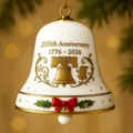 US 250th Anniversary commemorative bell ornament, white ceramic hanging decor for holiday. - 10cm / Independence Day No.18 (Style 18)