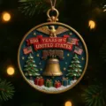 US 250th Anniversary Commemorative Ornament Liberty Bell Eagle Christmas Tree Pendant Decor - 10cm / Independence Day No.21 (Style 21)