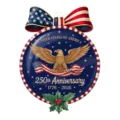 US 250th Anniversary Acrylic Hanging Ornament Patriotic Bald Eagle Home Party Decor - 10cm / Independence Day No.24 (Style 24)