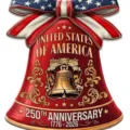 US 250th Anniversary hanging bell decoration, American patriotic acrylic pendant sign. - 10cm / Independence Day No.26 (Style 26)