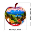 Apple acrylic decorative ornament 2D landscape flat art piece for living room desk - Large Edge 14.5-15 / Style 3