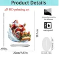 Christmas Santa 2D acrylic ornament detail, size 20x19.1cm, waterproof desk decor. - Style 8