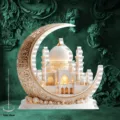 Acrylic moon mosque standee 2D flat printing home decor ornament desktop gift craft piece - Style 1 / Height 20cm with Base