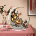 Luz nocturna LED de media luna pareja romántica acrílico decoración de escritorio San Valentín - Casa Pareja