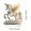 Acrylic unicorn figurine desktop ornament with sparkling rhinestones and pearls. - Style 3