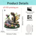 Acrylic fairy hummingbird desktop ornament 2D HD print waterproof decor 20x18.4cm - Style 4