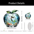 2D flat acrylic crystal apple mermaid ornament with base, clear underwater coral decor display. - Large Edge 14.5-15 / 13