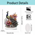 Acrylic peacock desktop ornament crystal clear home decor with 20cm height and 16cm width. - Style 8