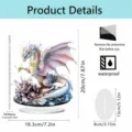 Acrylic crystal dragon desktop ornament 2D printing waterproof home decor display piece - Style 10
