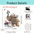 Acrylic peacock desktop ornament with waterproof design, perfect for home and office decor. - Style 11