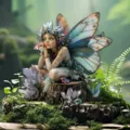 Jungle fairy elf garden decoration with translucent wings and crystal resin figurine prop. - Style 10 / 30cm