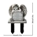 Angel memorial garden stake with quote plaque, durable grave marker for outdoor yard decor. - 13*20cm