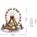 Christmas Ferris wheel LED light ornament holiday acrylic craft table decor size chart - Style 2 / 31cm