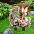 Pink fairy unicorn garden stake outdoor yard decoration plant potted ornament detail - 30cm / Style 2