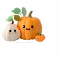 Cute 2D acrylic cartoon pumpkin desktop standee home room decoration ornament gift - Style 3