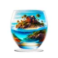 Creative tropical island acrylic desk standee home decor room decoration gift ornament display - Style 34