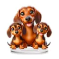 Cute cartoon dachshund acrylic standee desktop ornament, perfect for home and room decor. - Style 40