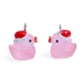 Rosa Harz Weihnachts Ente Charms Anhänger für DIY Handgemachte Schmuckketten Schlüsselanhänger - Gelee Farbe Rosenrot (A10-411)