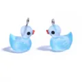 Süße blaue Enten Harz Anhänger für DIY handgefertigte Halsketten Schlüsselanhänger Schmuckherstellung - Geleefarbener Ente Anhänger (A10-416) / 20x15mm / Blau