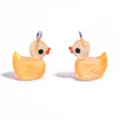 Niedliche gelbe Enten Harz Anhänger Charms für DIY Schmuckherstellung Halskette Basteln. - Geleefarbener Ente Anhänger (A10-416) / 20x15mm / Orange