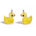Niedliche gelbe Enten Harz Anhänger für DIY handgemachte Halsketten, Schlüsselanhänger Schmuck. - Geleefarbener Ente Anhänger (A10-416) / 20x15mm / Gelb