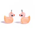 Süße Harz Ente Charms Anhänger für DIY Schmuck Herstellung Halskette Schlüsselbund. - Geleefarbener Ente Anhänger (A10-416) / 20x15mm / Hellrot