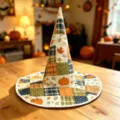 Καπέλο Μάγισσας Halloween Καπιτονέ Patchwork Εκτύπωση Κολοκύθας Πάρτι Κοστούμι - Στυλ 16