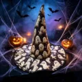 Halloween quilted witch hat featuring cute ghost print for spooky holiday costume parties - Adult Size / Style N