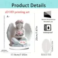 Mother's Day 2D Acrylic Angel Ornament Rose Tabletop Decor Gift for Mom 20cm new - Style 3
