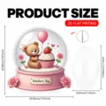 Cute acrylic standee size chart with teddy bear and cupcake design for decoration gifts. - 20cm / Style 9