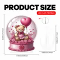 Acrylic bear snow globe stand desktop ornament size specification display details! - 20cm / Style 10
