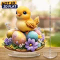 Easter chick acrylic ornament 2d flat desktop decoration festive holiday gift home decor - 20cm / Style 3