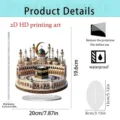 2D acrylic Islamic architecture decorative ornament desktop home office decor 20x19.6cm - Islamic Architecture / 20cm