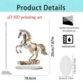 2D acrylic horse ornament desktop decor flat acrylic animal decoration for home office 1pc - Running Horse / 20cm