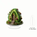 Detailed dimension diagram of the avocado shaped acrylic stand and base sizing info. - Avocado House / 4