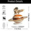 Astronauta razzo Saturno ornamento decorazione da scrivania impermeabile antigraffio supporto - 7
