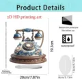2D acrylic vintage telephone ornament desktop home office decor waterproof 20x19.3cm - Retro Telephone / 20cm