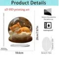 Cute cat 2D acrylic standee decorative ornament for home desktop desk decor 18.6x20cm - Style 2